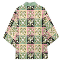 Seamless Pattern Maile and Pikake Lei Kimono Squares Maile Leaf - Polynesian Pride