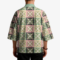 Seamless Pattern Maile and Pikake Lei Kimono Squares Maile Leaf - Polynesian Pride
