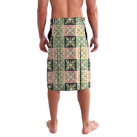 Seamless Pattern Maile and Pikake Lei Lavalava Squares Maile Leaf - Polynesian Pride