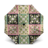 Seamless Pattern Maile and Pikake Lei Umbrella Squares Maile Leaf LT9 One Size Folded 11.42 inch Opened Diameter 37.4 inch Green - Polynesian Pride