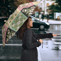Seamless Pattern Maile and Pikake Lei Umbrella Squares Maile Leaf LT9 - Polynesian Pride