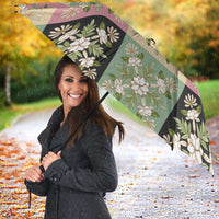 Seamless Pattern Maile and Pikake Lei Umbrella Squares Maile Leaf LT9 - Polynesian Pride