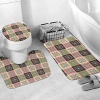 Seamless Pattern Pikake Lei Bathroom Set Floral Squares Pikake LT9 Mat Set Only (3 pcs) One Size Pink - Polynesian Pride