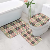 Seamless Pattern Pikake Lei Bathroom Set Floral Squares Pikake LT9 - Polynesian Pride