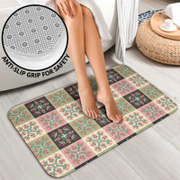 Seamless Pattern Pikake Lei Bathroom Set Floral Squares Pikake LT9 - Polynesian Pride