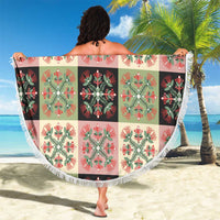 Seamless Pattern Pikake Lei Beach Blanket Floral Squares Pikake - Polynesian Pride
