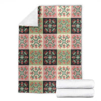 Seamless Pattern Pikake Lei Blanket Floral Squares Pikake - Polynesian Pride