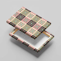 Seamless Pattern Pikake Lei Canvas Wall Art Floral Squares Pikake - Polynesian Pride