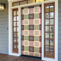 Seamless Pattern Pikake Lei Door Cover Floral Squares Pikake LT9 - Polynesian Pride