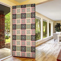 Seamless Pattern Pikake Lei Door Cover Floral Squares Pikake LT9 - Polynesian Pride