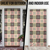 Seamless Pattern Pikake Lei Door Cover Floral Squares Pikake LT9 - Polynesian Pride