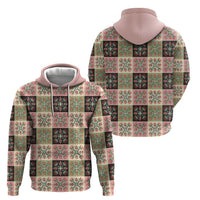 Seamless Pattern Pikake Lei Hoodie Floral Squares Pikake - Polynesian Pride