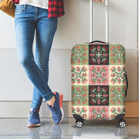 Seamless Pattern Pikake Lei Luggage Cover Floral Squares Pikake - Polynesian Pride
