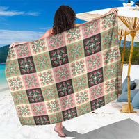 Seamless Pattern Pikake Lei Sarong Floral Squares Pikake - Polynesian Pride