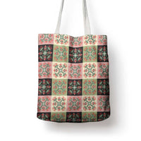 Seamless Pattern Pikake Lei Tote Bag Floral Squares Pikake LT9 - Polynesian Pride