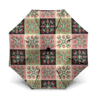 Seamless Pattern Pikake Lei Umbrella Floral Squares Pikake LT9 One Size Folded 11.42 inch Opened Diameter 37.4 inch Pink - Polynesian Pride