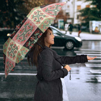 Seamless Pattern Pikake Lei Umbrella Floral Squares Pikake LT9 - Polynesian Pride