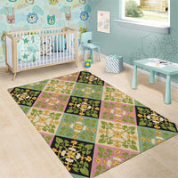 Seamless Pattern Puakenikeni and Kalo Area Rug - Polynesian Pride