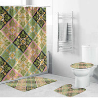 Seamless Pattern Puakenikeni and Kalo Bathroom Set LT9 Bathroom Set (4 pcs) Beige - Polynesian Pride