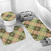 Seamless Pattern Puakenikeni and Kalo Bathroom Set LT9 Mat Set Only (3 pcs) One Size Beige - Polynesian Pride