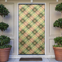 Seamless Pattern Puakenikeni and Kalo Door Cover LT9 Beige - Polynesian Pride