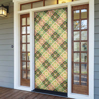 Seamless Pattern Puakenikeni and Kalo Door Cover LT9 - Polynesian Pride