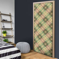Seamless Pattern Puakenikeni and Kalo Door Cover LT9 - Polynesian Pride