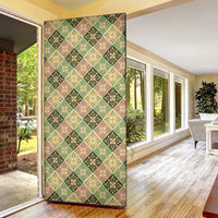Seamless Pattern Puakenikeni and Kalo Door Cover LT9 - Polynesian Pride