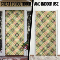 Seamless Pattern Puakenikeni and Kalo Door Cover LT9 - Polynesian Pride