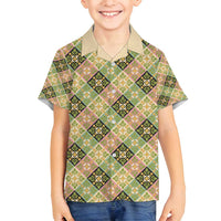 Seamless Pattern Puakenikeni and Kalo Family Matching Puletasi and Hawaiian Shirt - Polynesian Pride