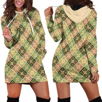 Seamless Pattern Puakenikeni and Kalo Hoodie Dress - Polynesian Pride
