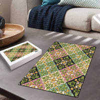 Seamless Pattern Puakenikeni and Kalo Puzzle LT9 - Polynesian Pride