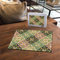 Seamless Pattern Puakenikeni and Kalo Puzzle LT9 - Polynesian Pride