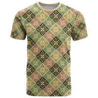Seamless Pattern Puakenikeni and Kalo T Shirt - Polynesian Pride