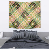 Seamless Pattern Puakenikeni and Kalo Tapestry LT9 - Polynesian Pride