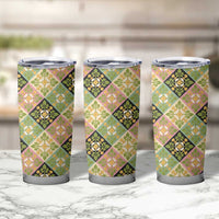 Seamless Pattern Puakenikeni and Kalo Tumbler Cup LT9 - Polynesian Pride