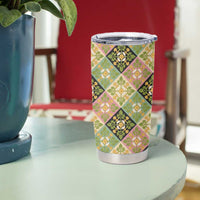 Seamless Pattern Puakenikeni and Kalo Tumbler Cup LT9 - Polynesian Pride