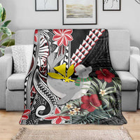 Hawaii Monk Seal Santa Blanket Hibiscus Kakau Pattern Mele Kalikimaka