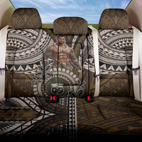 Samoa Warrior Back Car Seat Cover The Mighty Samoan Warrior Spirit LT9 One Size Black - Polynesian Pride