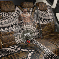 Samoa Warrior Back Car Seat Cover The Mighty Samoan Warrior Spirit LT9 - Polynesian Pride