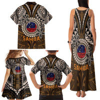 Samoa Warrior Family Matching Tank Maxi Dress and Hawaiian Shirt The Mighty Samoan Warrior Spirit