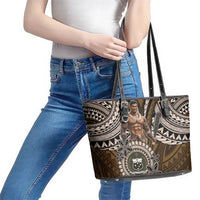 Samoa Warrior Leather Tote Bag The Mighty Samoan Warrior Spirit LT9 - Polynesian Pride