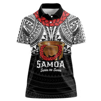 Samoan Tanoa Kava Bowl Ula Fala Women Polo Shirt Polynesian Tribal Vibe