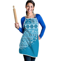 Fiji Marau na Kerisimasi Apron Aqua Tagimoucia Tapa Masi Tribal LT9 - Polynesian Pride