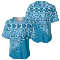 Fiji Marau na Kerisimasi Baseball Jersey Aqua Tagimoucia Tapa Masi Tribal - Polynesian Pride