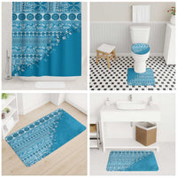 Fiji Marau na Kerisimasi Bathroom Set Aqua Tagimoucia Tapa Masi Tribal LT9 - Polynesian Pride
