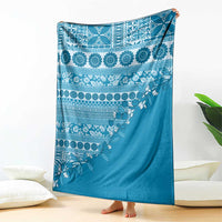 Fiji Marau na Kerisimasi Blanket Aqua Tagimoucia Tapa Masi Tribal - Polynesian Pride