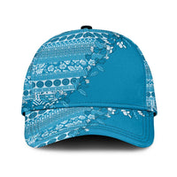 Fiji Marau na Kerisimasi Classic Cap Aqua Tagimoucia Tapa Masi Tribal - Polynesian Pride
