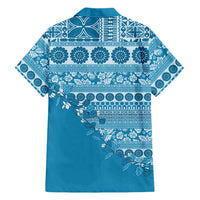 Fiji Marau na Kerisimasi Hawaiian Shirt Aqua Tagimoucia Tapa Masi Tribal LT9 - Polynesian Pride