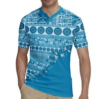 Fiji Marau na Kerisimasi Rugby Jersey Aqua Tagimoucia Tapa Masi Tribal - Polynesian Pride